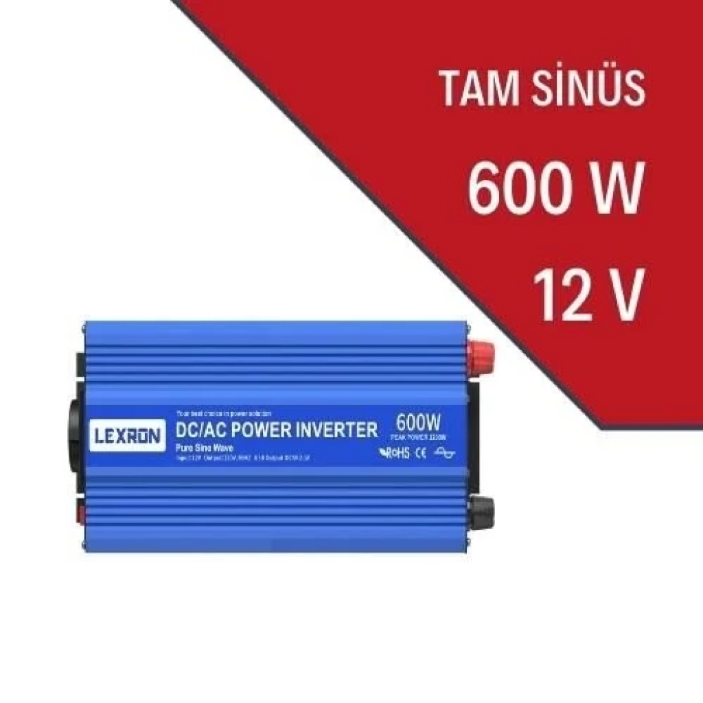 600W-12V Tam Sinüs İnverter