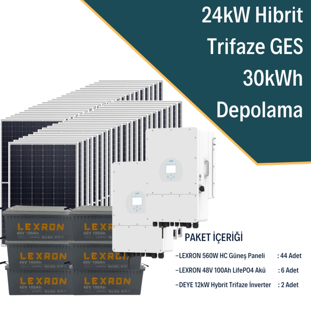 24KW Trifaze Hibrit Sistem